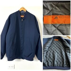 VTG 90s Red Kap Mechanic Work Jacket XXL Long Navy Blue Quilted Lined Made USA